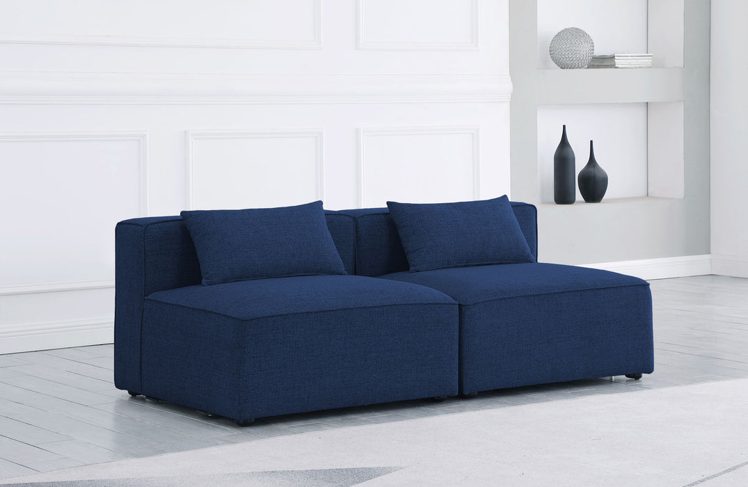 Cube - Linen Modular 2 Seat Armless Sofa - Simple Home Plus
