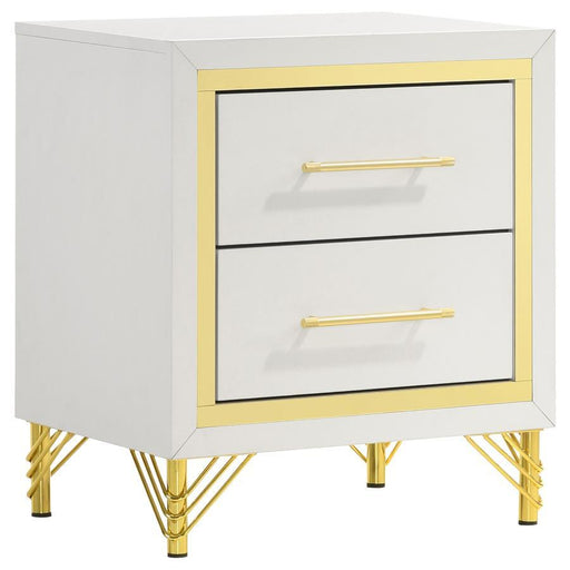 Lucia - 2-Drawer Nightstand - White - Simple Home Plus