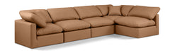 Indulge - Faux Leather 5 Piece Modular Sectional - Simple Home Plus