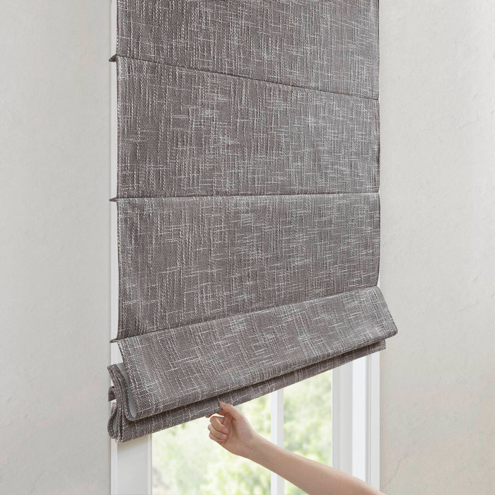 Quincy - 31x64" Total Blackout Cordless Roman Shade - Gray - Simple Home Plus
