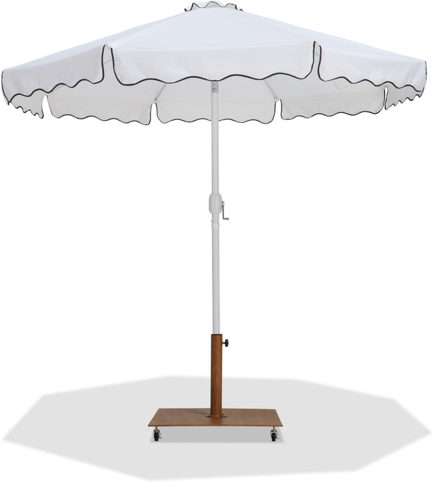 Amalfi - Aluminum Patio Umbrella - Light Brown Base / White Pole - Simple Home Plus