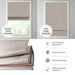 Galen - 39" Basketweave Room Darkening Cordless Roman Shade - Taupe - Simple Home Plus