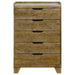 Henderson - 5-Drawer Bedroom Chest Of Drawers - Medium Oak - Simple Home Plus