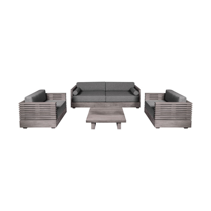 Vivid - Outdoor Patio 4 Piece Conversation Set - Simple Home Plus