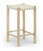 Entwine - Vegan Leather Upholstered Backless Counter Stool - Painted Natural - Simple Home Plus