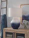 Dashland - Metal Table Lamp - White / Navy - Simple Home Plus