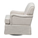 Melody - One Size Swivel Glider Skirted Armchair - Cream - Simple Home Plus