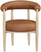Sable - Vegan Leather Upholstered Dining Chair (Set of 2) - Painted Natural Base - Simple Home Plus