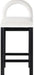 Conrad - Velvet Counter Stool With Black Legs - Simple Home Plus