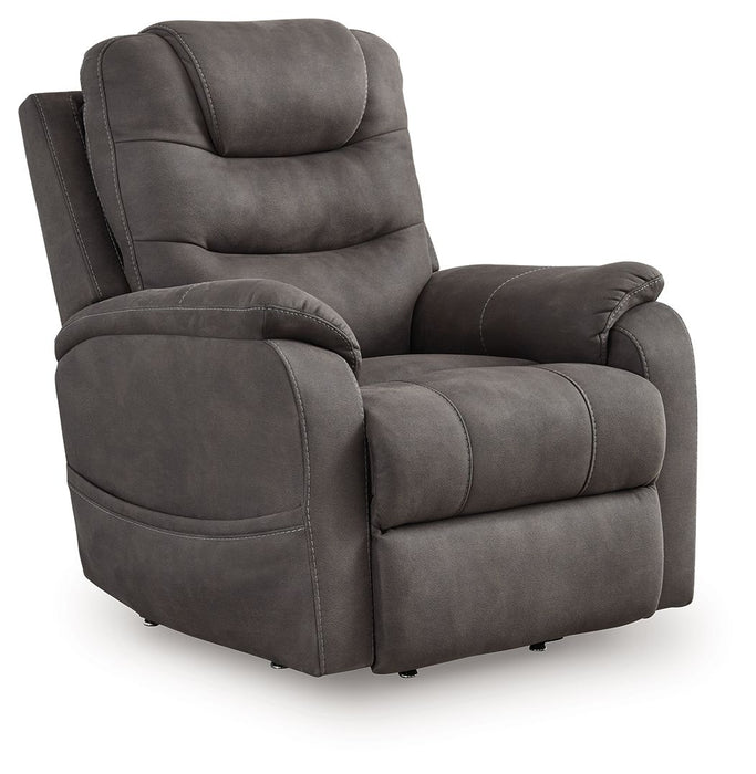 Snowfield - Gunmetal - Power Lift Recliner - Simple Home Plus