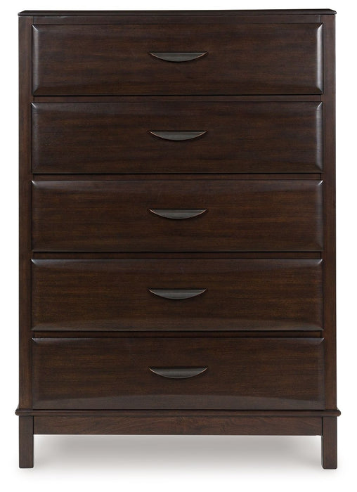 Vanmore - Dark Brown - Five Drawer Chest - Simple Home Plus