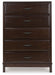 Vanmore - Dark Brown - Five Drawer Chest - Simple Home Plus