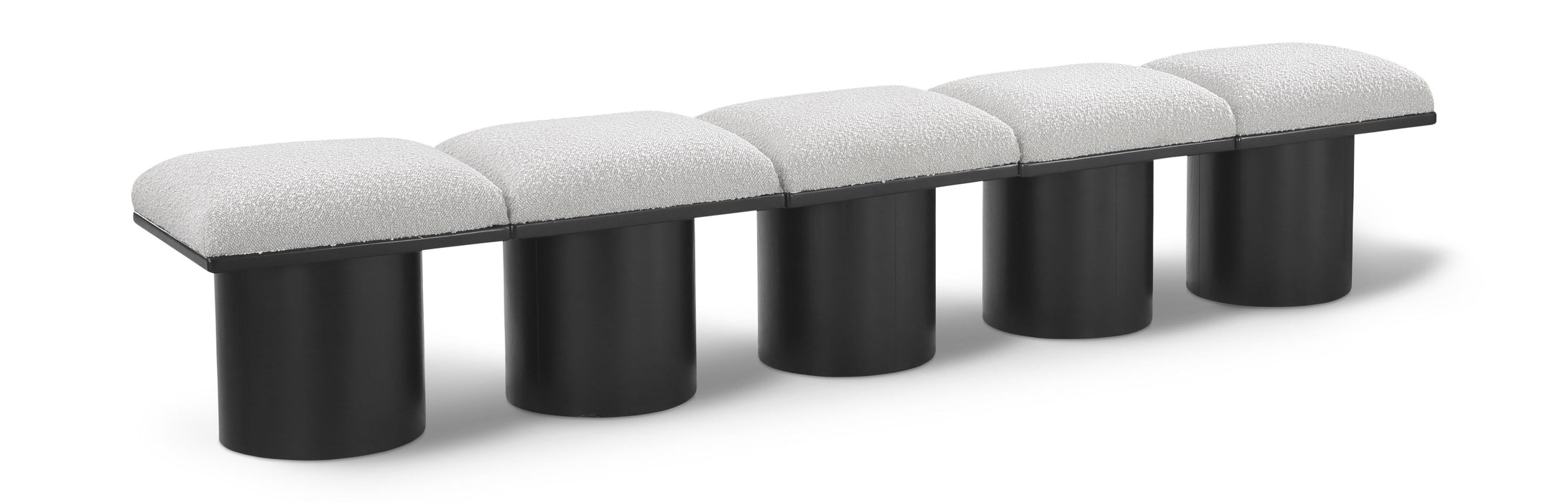 Pavilion - 5 Piece Modular Bench With Black Base - Simple Home Plus