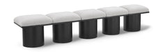 Pavilion - 5 Piece Modular Bench With Black Base - Simple Home Plus