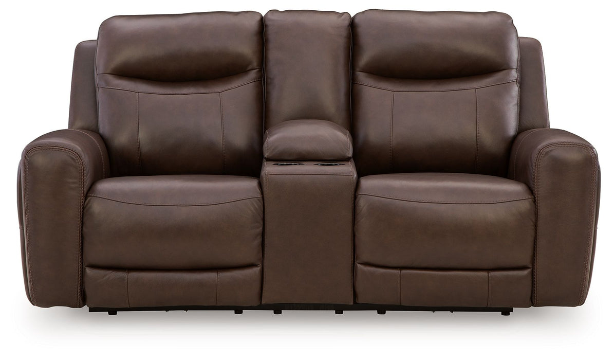 Gravier - Power Reclining Loveseat With Console / Adjustable Headrest - Cordova - Simple Home Plus