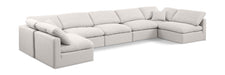 Indulge - Linen 7 Piece Modular U-Shaped Sectional - Simple Home Plus