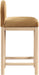 Conrad - Velvet Counter Stool With Natural Legs - Saddle - Simple Home Plus