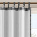 Anaheim - Plaid Faux Leather Tab Top Curtain Panel With Fleece Lining - Gray - Simple Home Plus
