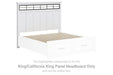 Ashbryn - King/California King Panel Headboard - White / Natural - Simple Home Plus