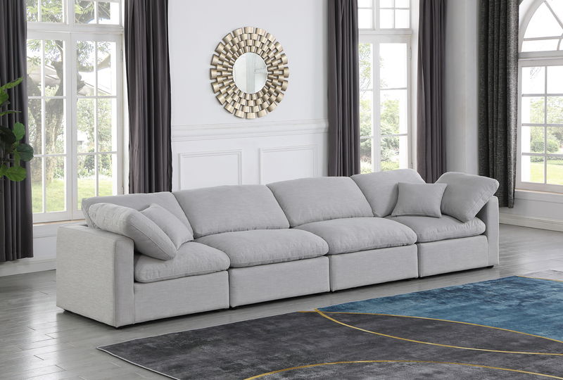 Indulge - Linen 4 Seat Modular Sofa