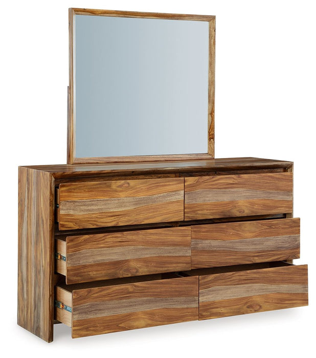 Dressonni - Brown - Dresser And Mirror - Simple Home Plus