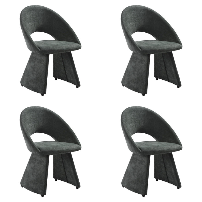 Angelina - Modern Curved Back Upholstered Dining Chair - Simple Home Plus