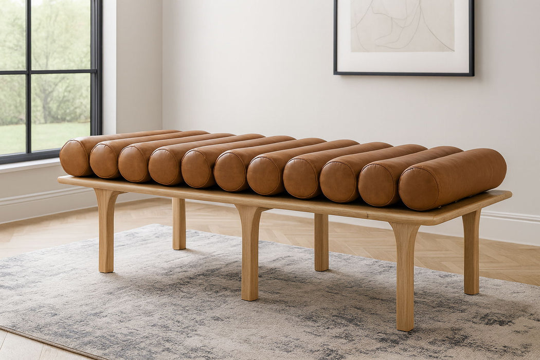 Landon - Bench With Natural Base - Simple Home Plus
