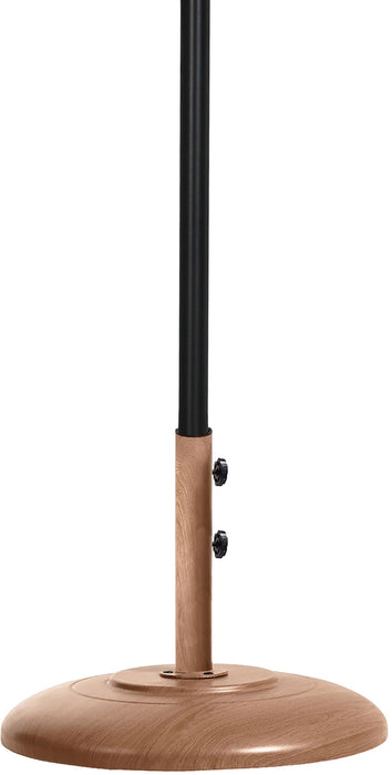 Fiji - Aluminum Patio Umbrella With Round Teak And Black Base - Simple Home Plus