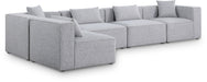 Cube - Linen 5 Piece Modular Sectional - Simple Home Plus