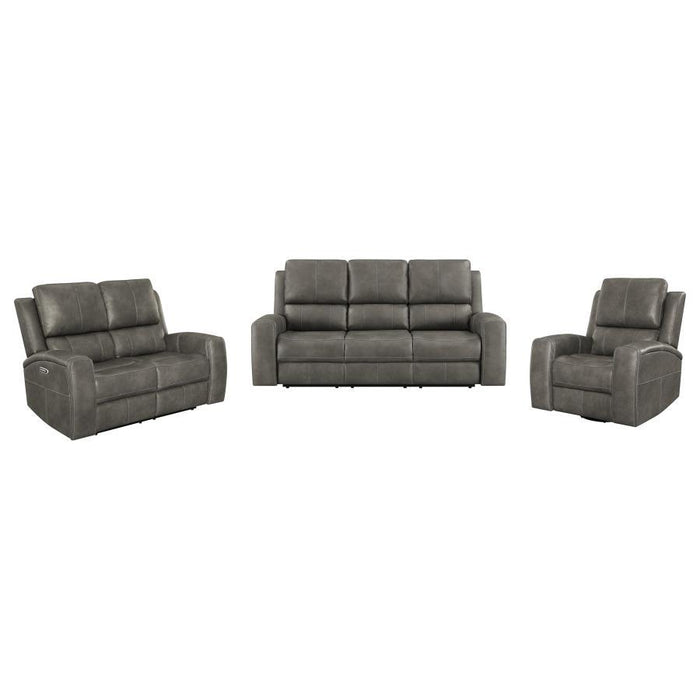 Brickston - Triple Power Reclining Sofa Set - Simple Home Plus
