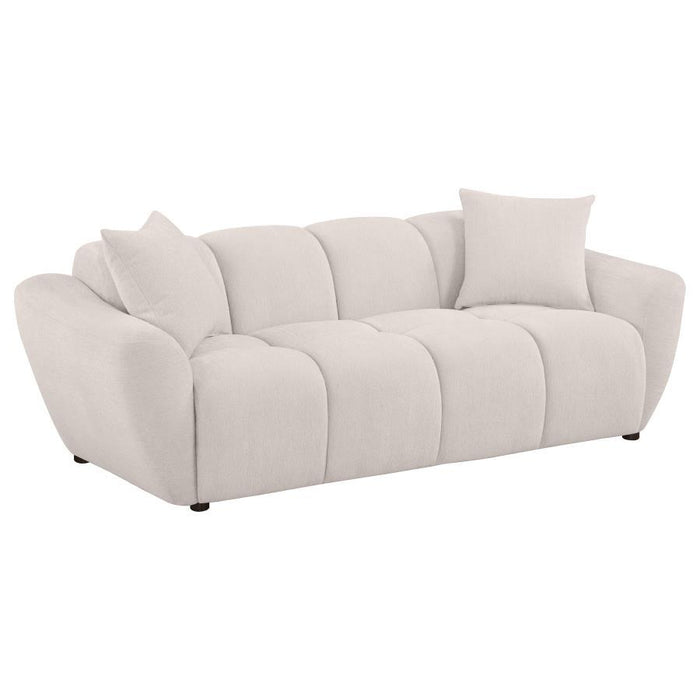 Destino - Chenille Splayed Arm Sofa Set - Simple Home Plus