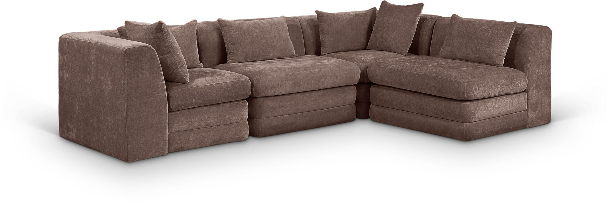 Stellar - 4 Piece Upholstered Modular Sectional - Simple Home Plus