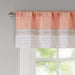 Amherst - Polyoni Pintuck Valance - Coral - Simple Home Plus