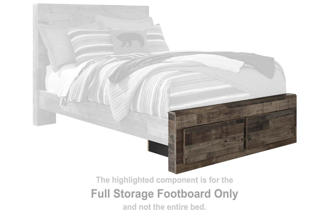 Derekson - Full Storage Footboard - Multi Gray - Simple Home Plus