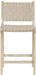 Entwine - Vegan Leather Upholstered Counter Stool - Painted Natural - Simple Home Plus
