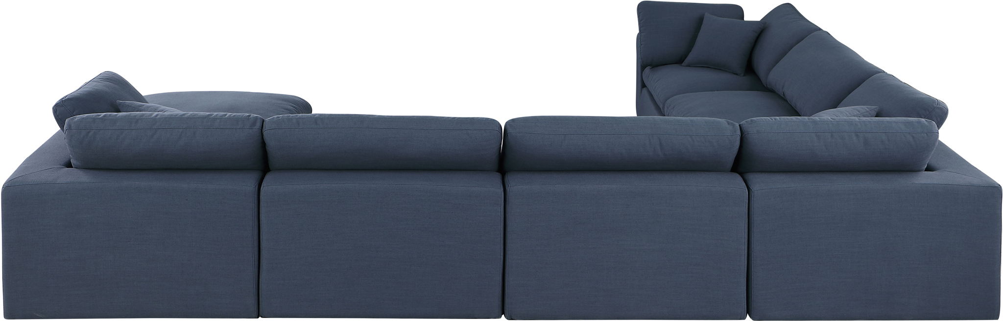 Comfy - 7 Piece Linen Modular Sectional With Chaise - Simple Home Plus