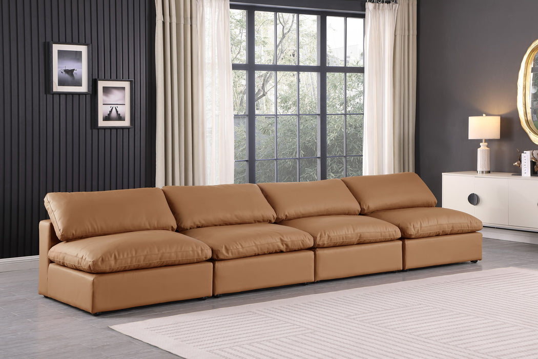 Comfy - Faux Leather Modular Armless Sofa 4 Seats - Simple Home Plus