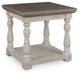 Havalance - Rectangular End Table - Gray / White AS-IS - Simple Home Plus
