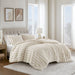 Jasmine - King Ultrasoft Ribbed Comforter Set - Ivory - Simple Home Plus