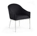 Ferro - Upholstered Dining Arm Chair With Brushed Silver Legs - Simple Home Plus