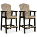 Fairen Trail - Black / Driftwood - Tall Barstool (Set of 2) - Simple Home Plus