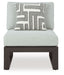 Beachloft - Armless Chair With Cushion - Black / Gray - Simple Home Plus