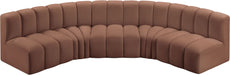 Arc - Faux Leather 5 Piece U-Shaped Modular Sofa - Simple Home Plus