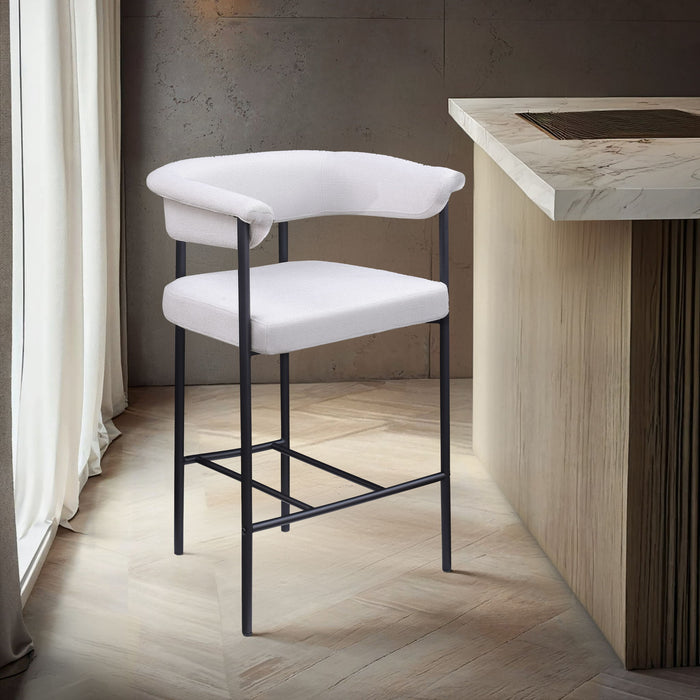 Malin - Linen Counter Stool (Set of 2) - Simple Home Plus