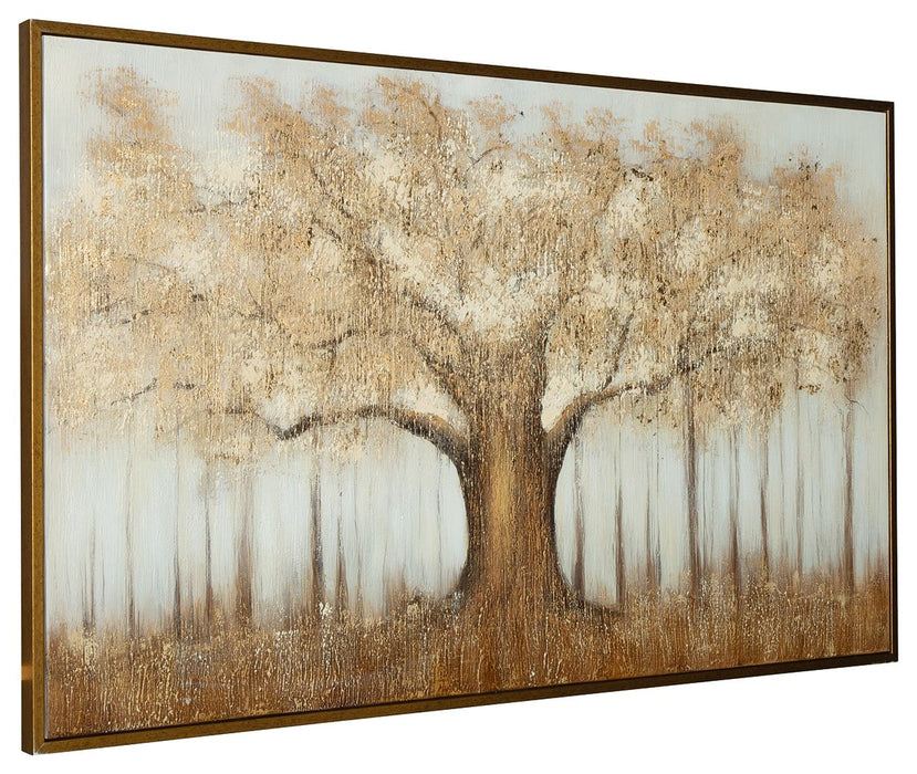 Dalewick - Brown / Gray / Gold Finish - Wall Art - Simple Home Plus