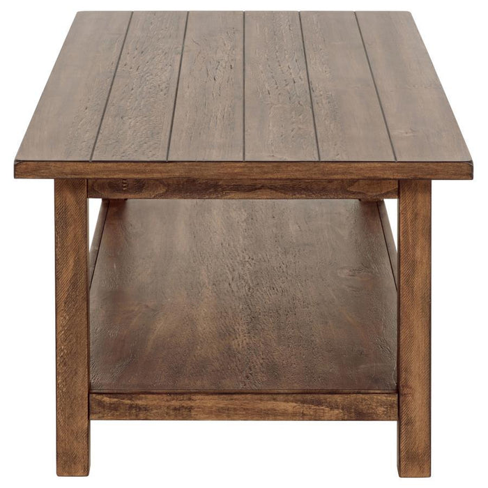 Payne - Wood Coffee Table with Shelf - Simple Home Plus