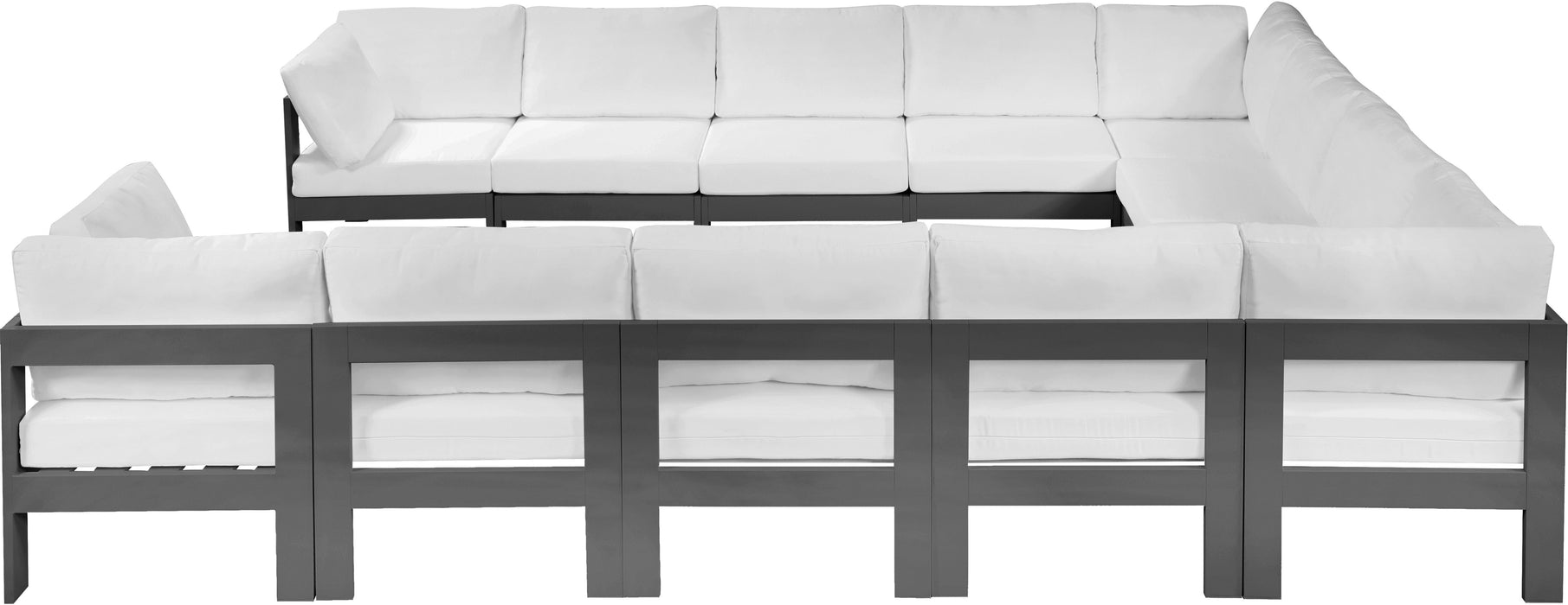 Nizuc - Outdoor Patio 12 Piece Modular Sectional With Gray Frame - Simple Home Plus