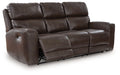 Crossplex - Smoke - Power Recline Sofa With Adjustable Headrest - Simple Home Plus