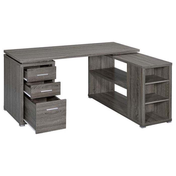 Yvette - 3-Drawer L-Shape Computer Desk - Simple Home Plus