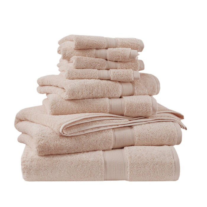 800GSM - 8 Piece Antimicrobial Towel Set - Blush - Simple Home Plus